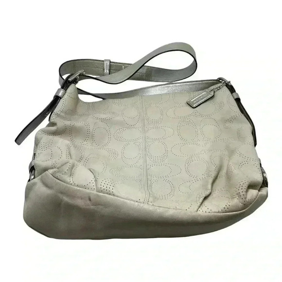 Coach Perforated Leather Shoulder Hand Bag Crossbody purse F19407 - Picture 3 of 8